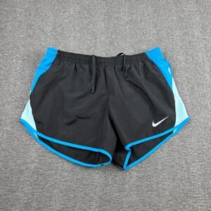 Nike Black Running Shorts with Bright Blue Trim